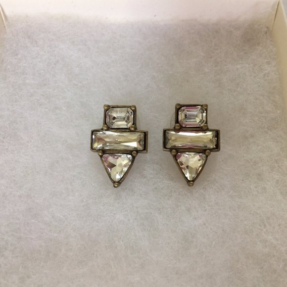Silpada Jewelry - * BRAND NEW* Silpada Crystal Clear Brass Earrings